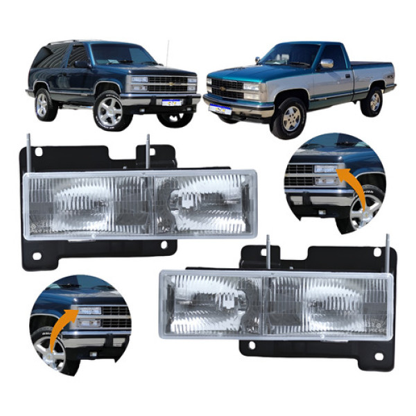 Par Farol Gm Silverado Superior 1993 94 95 96 97 98 A 2001 Ambos Lados