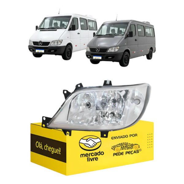 Farol Elétrico Sprinter Cdi 311 313 413 2004 05 06 A 2011 Le Esquerdo/motorista