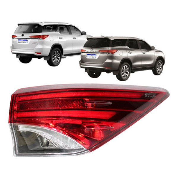 Lanterna Toyota Hilux Sw4 Canto 2016 2017 A 2020 Com Led Ld Direito/passageiro Vermelho