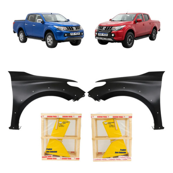 Par Paralama Mitsubishi L200 Triton 2018 19 20 21 22 2023