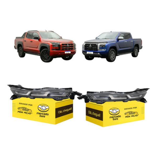 Par Farol Superior Mitsubishi Triton Savana 2026 Full Led Ambos Lados