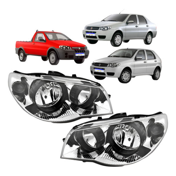 Par Farol Fiat Palio Siena Strada 2004 2005 2006 2007 A 2017 - Direito