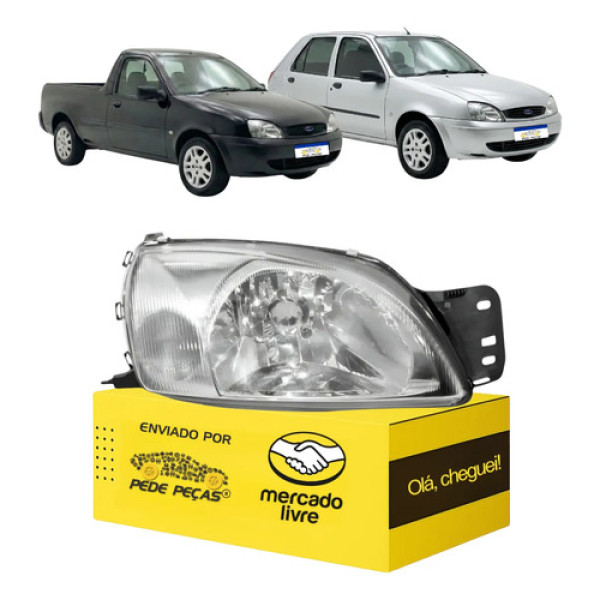 Farol Fiesta Courier 2000 2001 2002 2003 2004 2005 A 13 L.d Direito