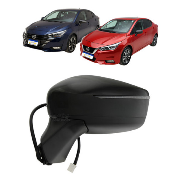 Retrovisor Le Nissan Versa 2021 A 2025 Elétrico C/pisca  Esquerdo