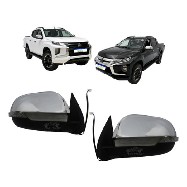Par Retrovisor Mitsubishi Triton 2021 A 2025 Elétrico
