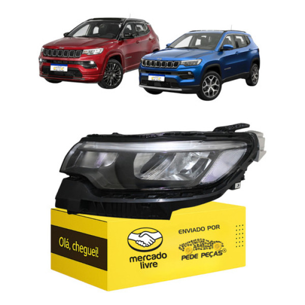 Farol Compass 2022 2023 2024 2025 2026 Full Led Esquerdo Esquerdo/motorista