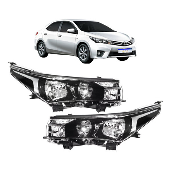 Farol Toyota Corolla 2015 2016 2017 Dianteiro Novo Par