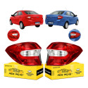 Par Lanterna Traseira Ford Ka+ Sedan 2015 A 2018 Se Plus Ambos Lados Vermelho