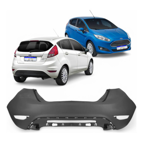 Parachoque Traseiro New Fiesta Hatch 2014 A 2019 Novo