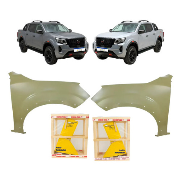 Par Paralama Nissan Frontier 2022 A 2026 C/moldura Novo