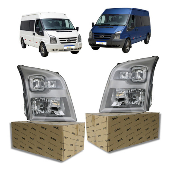 Farol Transit 2009 2010 A 2014 Par Novo Elétrico C/motor Ambos Lados