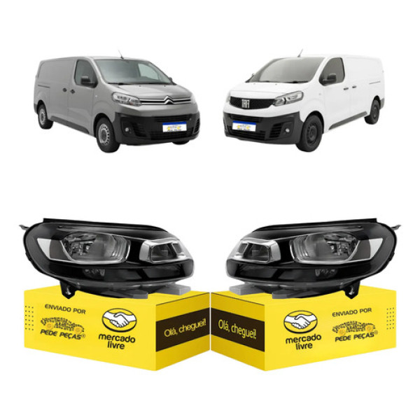 Par Sinaleira Citroen Jumpy Fiat Scudo 2017 18 19 20 A 2024 Ambos Lados