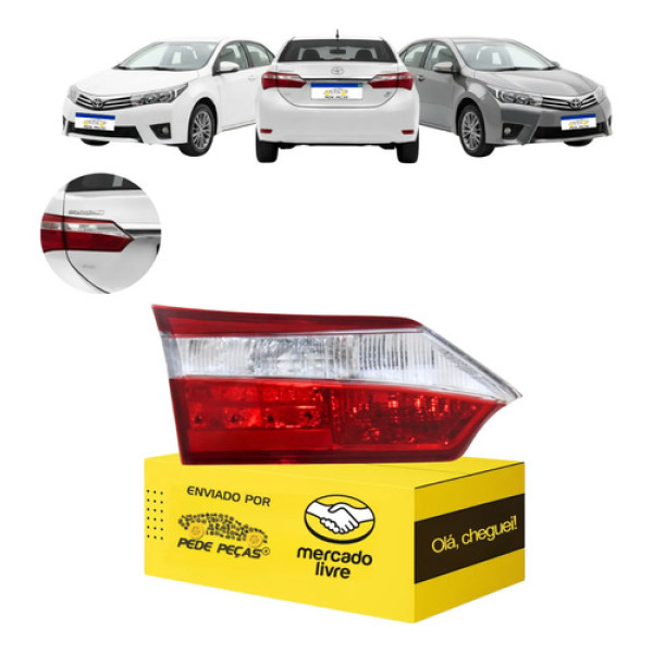 Lanterna Sinaleira Tampa Corolla 2015 16 2017 C/led Le Esquerdo/motorista Cristal