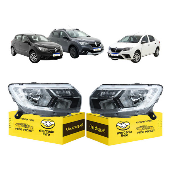 Par Farol Renault Logan 2020 2021 2022 2023 2024 2025 Ambos Lados