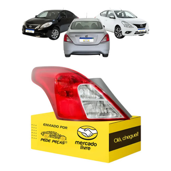 Lanterna Versa 2011 2012 2013 2014 2015 2016 2017 A 2020 L.e Esquerdo Vermelho