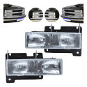 Par Farol Gm Silverado Foco Duplo 1993 94 95 96 97 98 A 2001 Ambos Lados