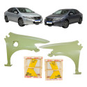 Par Paralama Honda City 2008 A 2014 C/furo Tanque