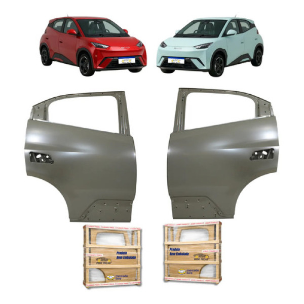 Par Porta Traseira Byd Dolphin Mini Ev Gs 2024 2025 2026 Traseira Ambos Os Lados Cinza