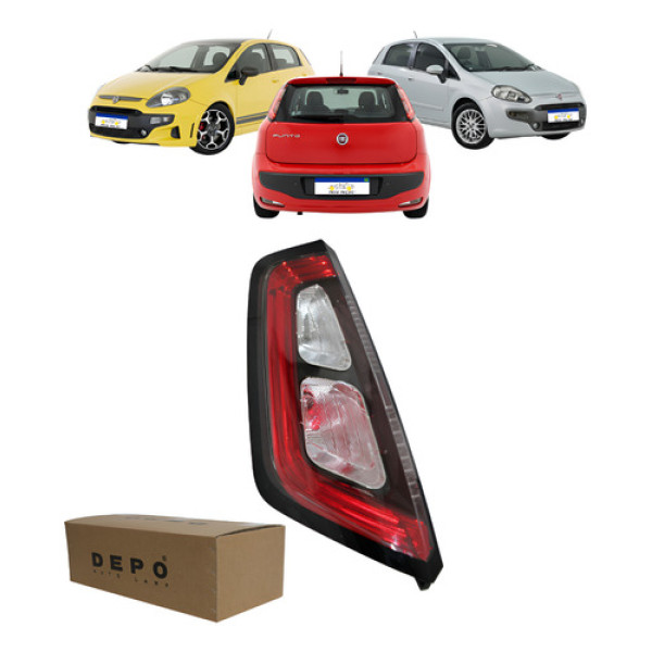 Lanterna Esquerda Punto 2013 2014 2015 2016 2017 Led Esquerdo/motorista Vermelho