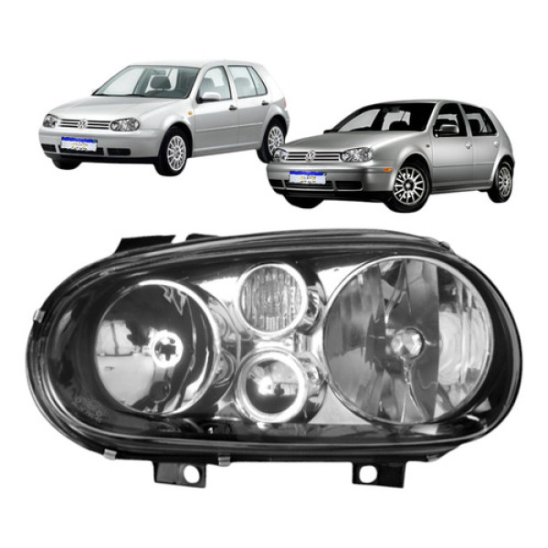 Farol Volkswagen Golf 2001 2002 A 2007 Sem Auxiliar Novo Le