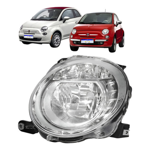 Farol Fiat 500 2008 2009 2010 2011 2012 A 2015 Superior Le