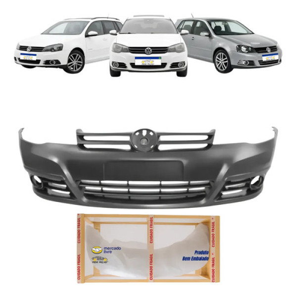 Parachoque Golf 2008 2009 2010 2011 2012 13 C/furo Original Preto