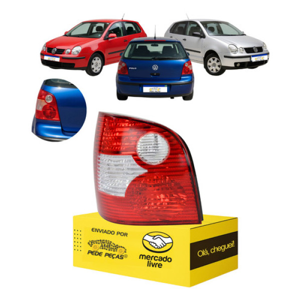 Lanterna Sinaleira Vw Polo Hatch 2003 2004 2005 2006 L.e Esquerdo/motorista Vermelho