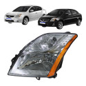 Farol Nissan Sentra Cromado Com Ambar 2010 2011 2012 2013 Le