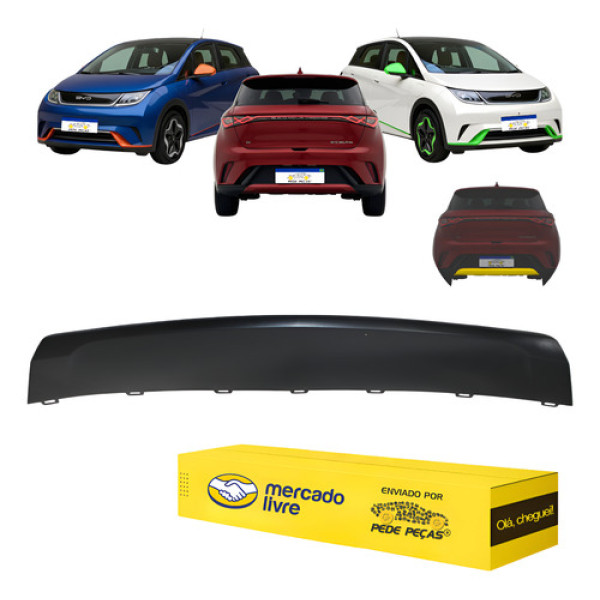 Aplique Spoiler Saia Traseiro Dolphin 2023 2024 2025 2026 Preto