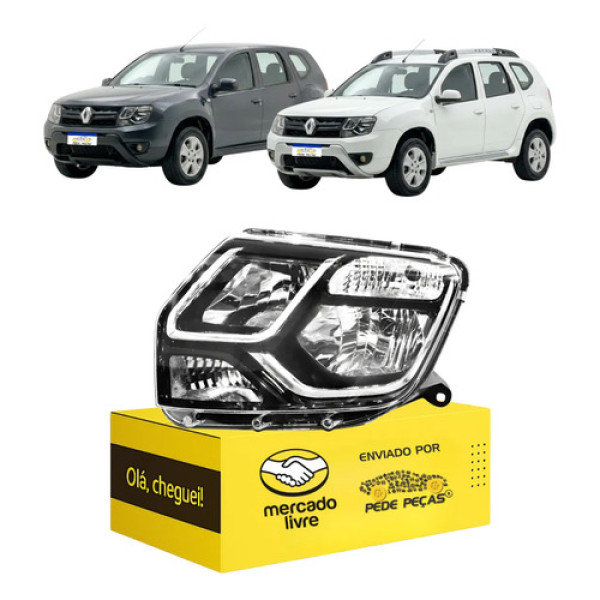 Farol Renault Duster 2016 2017 2018 2019 2020 Novo