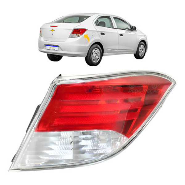 Lanterna Gm Prisma 2013 2014 2015 2016 Joy 2017 2018 2019 Ld Direito Vermelho