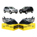 Par Farol Mitsubishi Outlander 2007 2008 2009 Máscara Negra Ambos Lados
