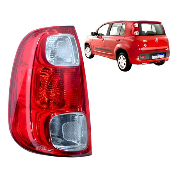 Lanterna Fiat Uno Vivace 2010 2011 2012 A 2016 Cristal Le Esquerdo/motorista Vermelho