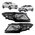 Farol Gm Onix Prisma Lt Ltz Joy Mascara Negra 2013 A 2019