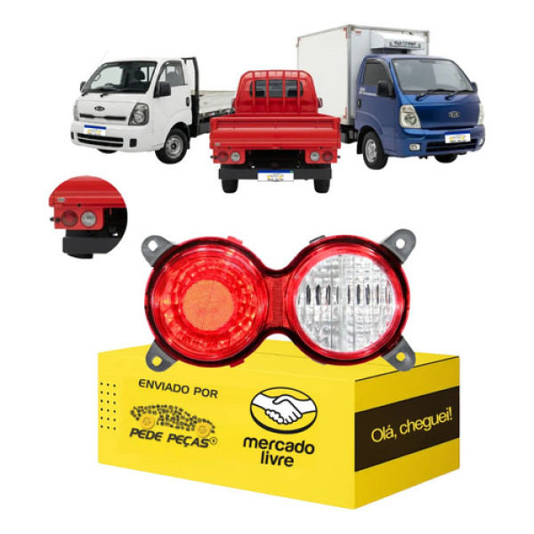 Lanterna Kia Bongo 2006 2007 2008 2009 2010 A 2026 Nova Le Esquerdo/motorista Vermelho Cristal