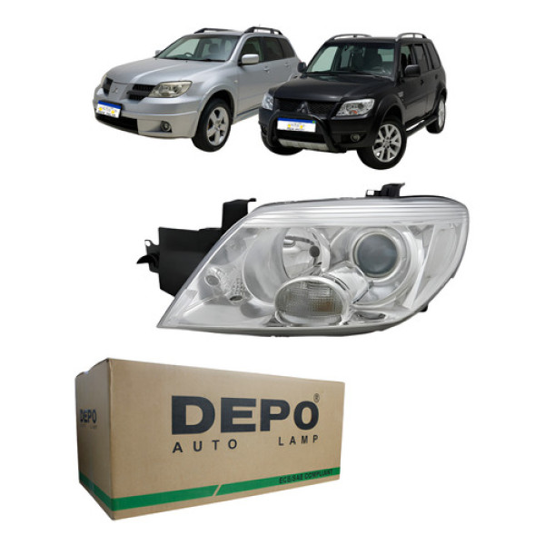 Farol Esquerdo Pajero Tr4 2010 A 2015 Airtrek 2004 A 2008 