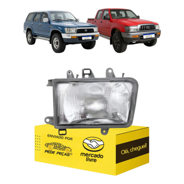 Farol Hilux 2002 03 A 2005 Sw4 1992 93 A 1996 C/avaria L.d Direito/passageiro