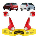 Par Lanterna Traseira Fiat Palio 2013 2014 2015 2016 2017 Ambos Lados Vermelho Cristal