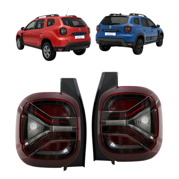 Par Lanterna Renault Duster 2024 2025 2026 Led  Ambos Lados Vermelho