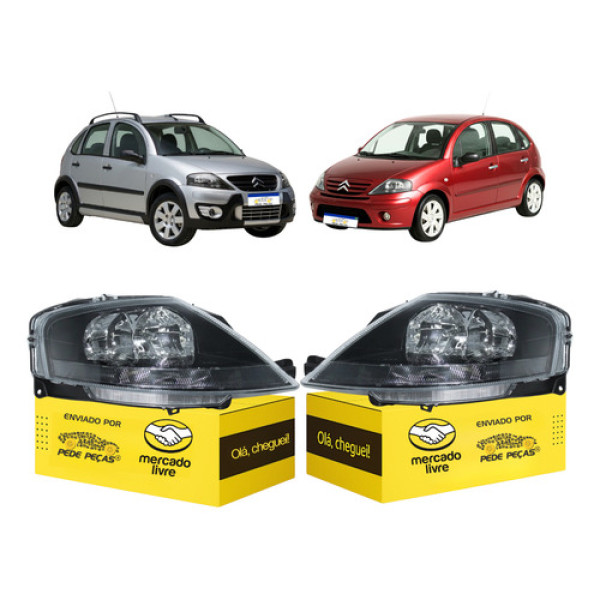 Par Farol Citroen C3 2004 2005 2006 2007 2008 2009 A 2012 Direito
