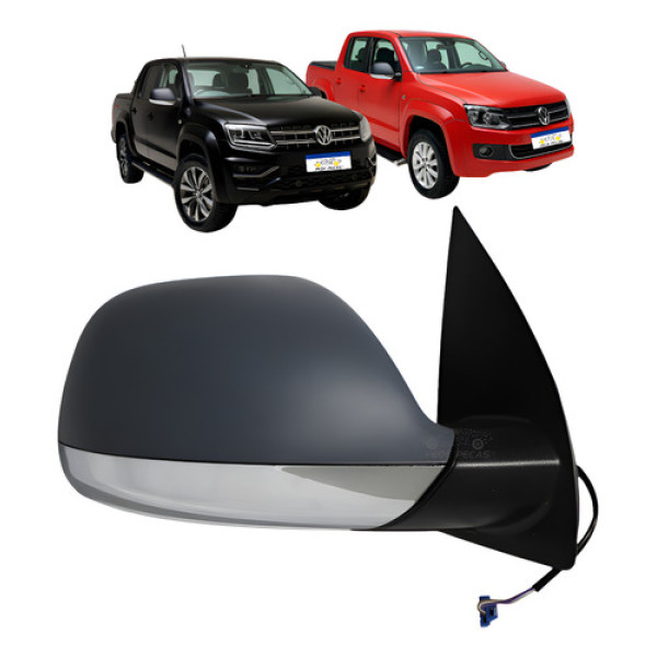 Retrovisor Ld Amarok 2010 A 2025 Inferior Cromado Elétrico Direito