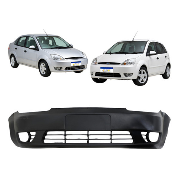 Parachoque Dianteiro Ford Fiesta 2003 A 2007 Com Furo Milha