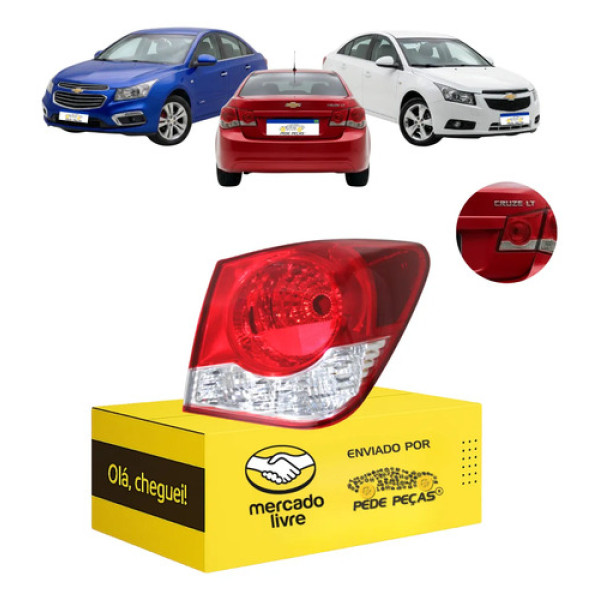 Lanterna Canto Cruze Sedan Lt Ltz 2012 13 14 15 2016 Nova Ld Direito/passageiro Vermelho