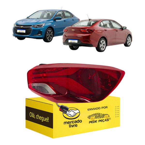 Sinaleira Onix Sedan 2020 21 22 23 24 2025 C/led Direito Direito/passageiro Vermelho