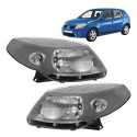 Par Farol Renault Sandero 2008 2009 2010 2011 Mascara Cinza Ambos Lados