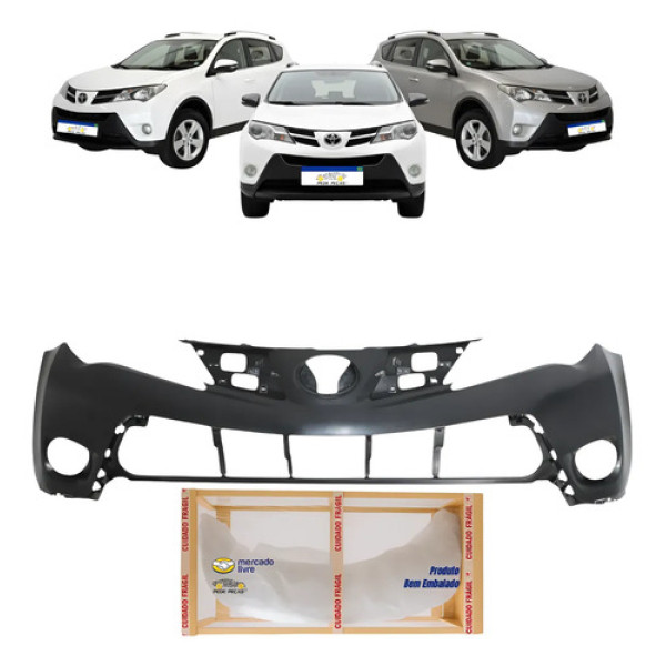 Parachoque Superior Dianteiro Toyota Rav4 2013 2014 2015 Preto Liso Para Pintura