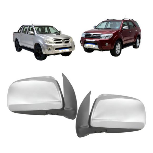 Retrovisor Toyota Hilux 2006 A 2015 Cromado Elétrico Par