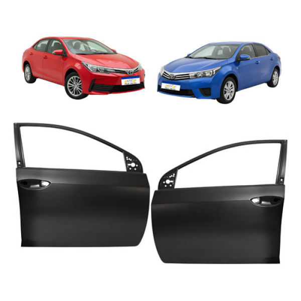 Par Porta Dianteira Toyota Corolla 2015 2016 2017 2018 2019 - Dianteira - Ambos Os Lados - Preto
