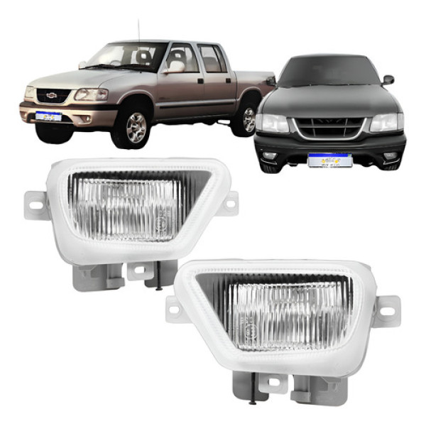 Farol Auxiliar Neblina S10 Blazer 1999 2000 Lente Vidro