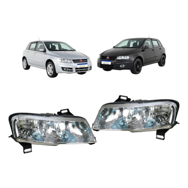 Par Farol Fiat Stilo 2008 2009 2010 2011 Dualogic Attractive - Ambos Lados